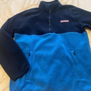 Vineyard Vines sweater Navy and Blue Half-Zip Sweater small